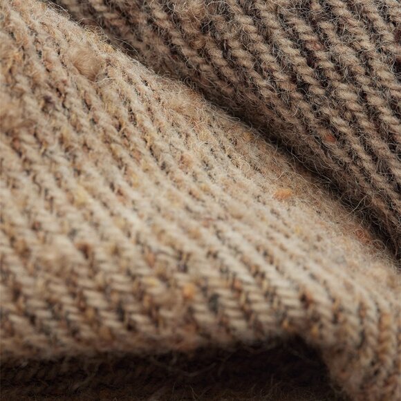 CHICJOC Italian Wool Tweed Speckled A-Line Skirt Luxury Textured Tweed Mid Skirt - Picture 8 of 11